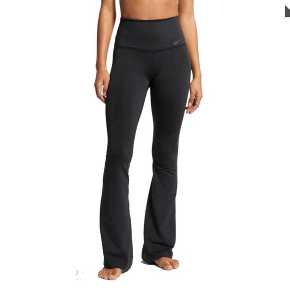 nike black flared leggings high waisted